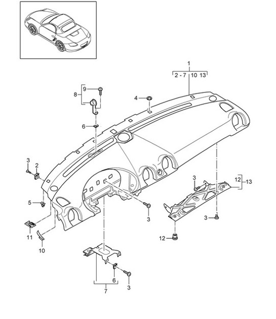 Diagram 809-000 Porsche Carrera GT (2003-2006) 