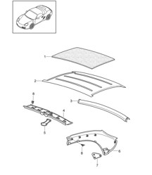 Techo rígido / Equipamiento interior 987.2 Boxster / Boxster S 2009-12