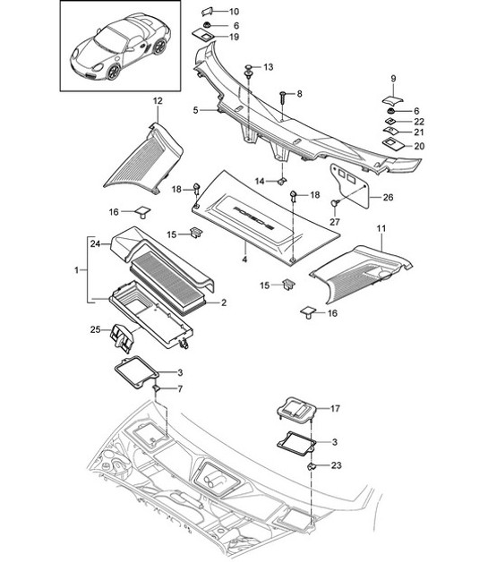 Diagram 813-020 Porsche 911 1978-1983 3.0L / SC Karosserie