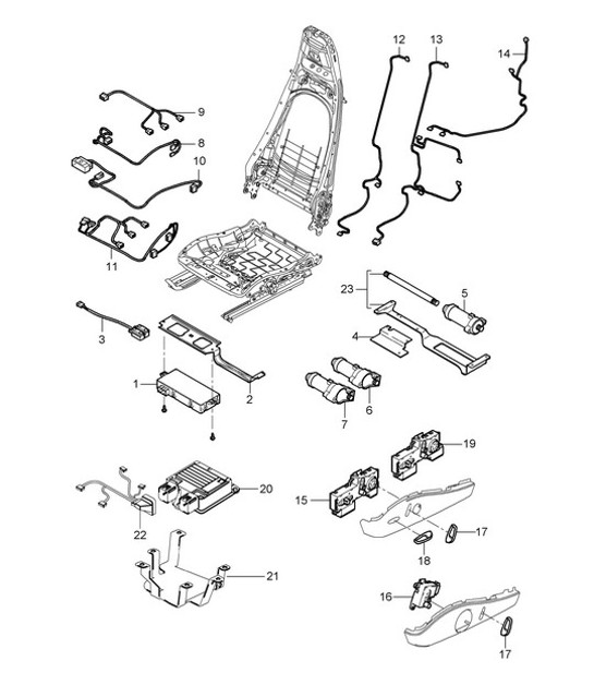 Diagram 817-025 Porsche Cayman 2.7L 987C 2006-08 Body