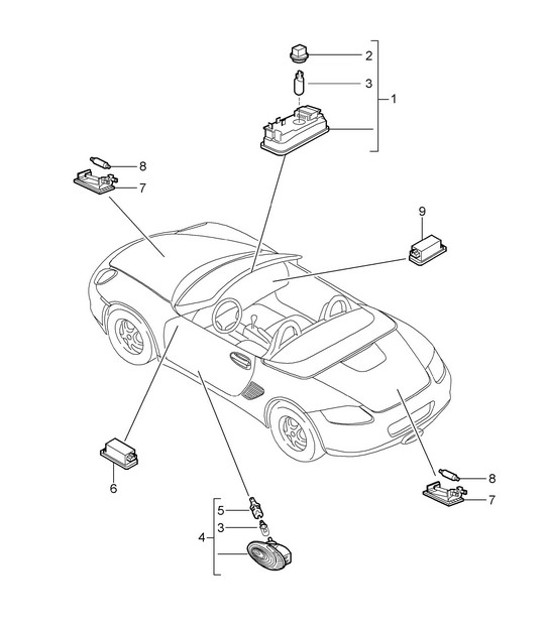 Diagram 903-004 Porsche 928S4 5.0L 1987-92 