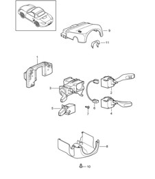 Lenkstockschalter 987.2 Boxster / Boxster S 2009-12 Lenkstockschalter 987.2 Boxster / Boxster S 2009-12