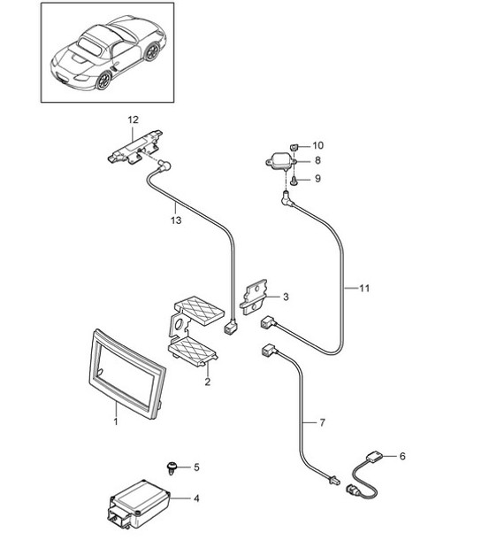 Diagram 911-001 Porsche Panamera GTS V8 4.8L Electrical equipment