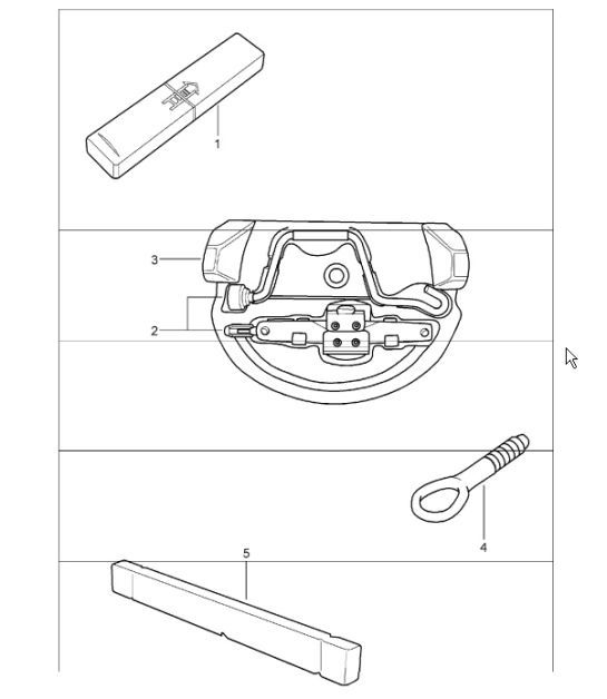 Diagram 001-00 Porsche 991 Carrera 2S 3.0L (420 ch) Accessoires et autres 