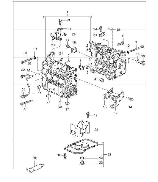 Diagram 101-05 Porsche 993 (911) C2S 1994-97 Motor