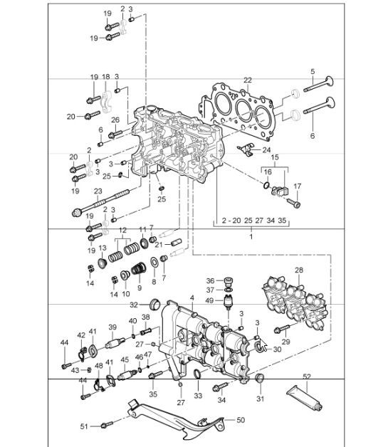 Diagram 103-00 Porsche 924 (1977-1988) Motor