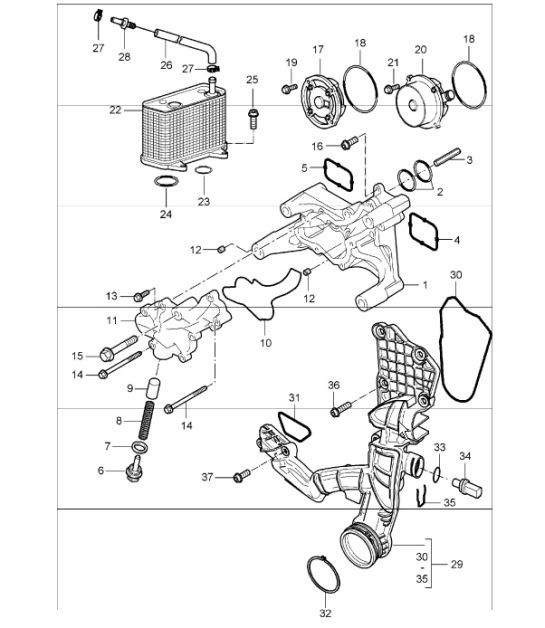 Diagram 104-00 Porsche Cayman 718 (982) 2017>> Motor