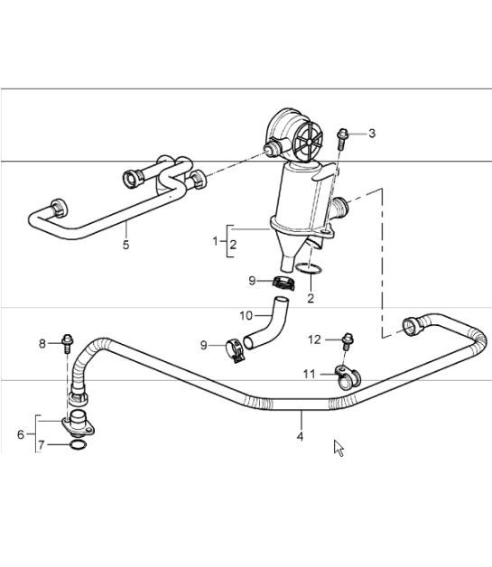 Diagram 104-10 Porsche 991 Carrera C4 3.4L (350 ch) Moteur