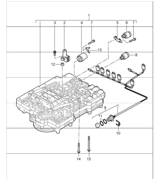 Diagram 340-02 Porsche Boxster 986/987/981 (1997-2016) Transmission