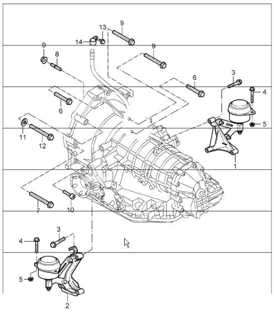 Diagram 370-00 Porsche Cayman GTS 718 2.5L PDK (365 Bhp) Transmission