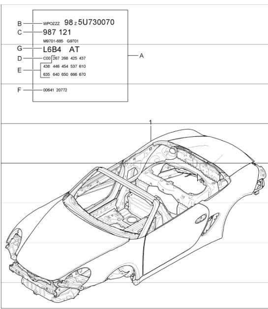 Diagram 801-00 Porsche Carrera GT (2003-2006) 