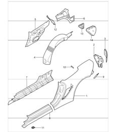 side section 987 Boxster / Boxster S 2005-08 side section 987 Boxster / Boxster S 2005-08