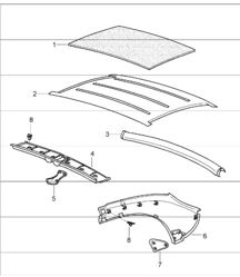 hardtop interior equipment 987 Boxster / Boxster S 2005-08