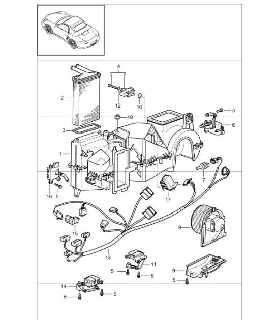 Diagram 813-05 Porsche 993（911）涡轮 1994-96  车身
