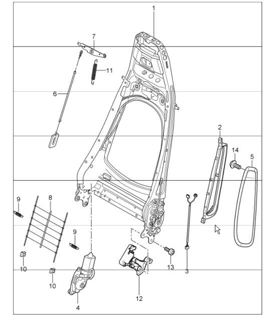 Diagram 817-06 Porsche Boxster 986/987/981 (1997-2016) Carrosserie