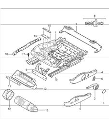 seat adjuster, standard seat, comfort seat 987 Boxster / Boxster S 2005-08 seat adjuster, standard seat, comfort seat 987 Boxster / Boxster S 2005-08