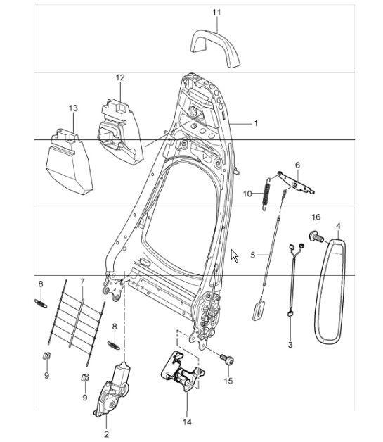 Diagram 817-21 Porsche Boxster 986/987/981 (1997-2016) Carrosserie