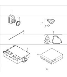 control units, immobiliser, central locking system, ignition starter switch, PORSCHE ACCESS SYSTEM 987 Boxster / Boxster S 2005-08