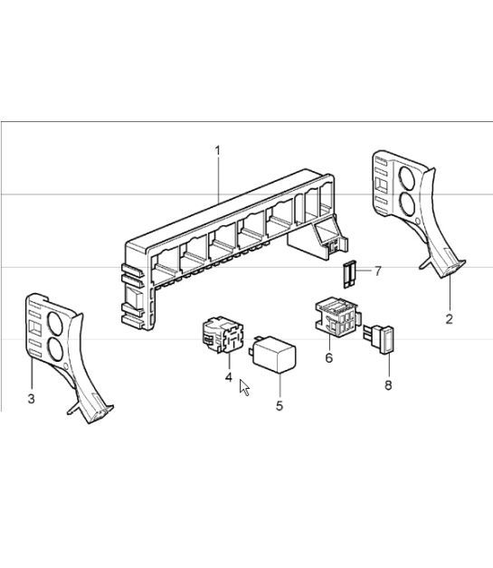 Diagram 902-01 Porsche Cayman S 3.4L 987C 2005-08 Electrical equipment