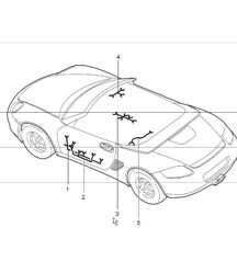 wiring harnesses: doors, airbag, centre console, glove compartment, hardtop 987 Boxster / Boxster S 2005-08