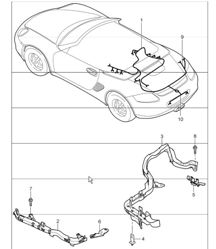 wiring harnesses: engine, rear end, license plate light, ParkAssist, repair kits for shock absorber, anti-lock brake system, brake pad wear indicator and rear axle 987 Boxster / Boxster S 2005-08 wiring harnesses: engine, rear end, license plate light, ParkAssist, repair kits for shock absorber, anti-lock brake system, brake pad wear indicator and rear axle 987 Boxster / Boxster S 2005-08