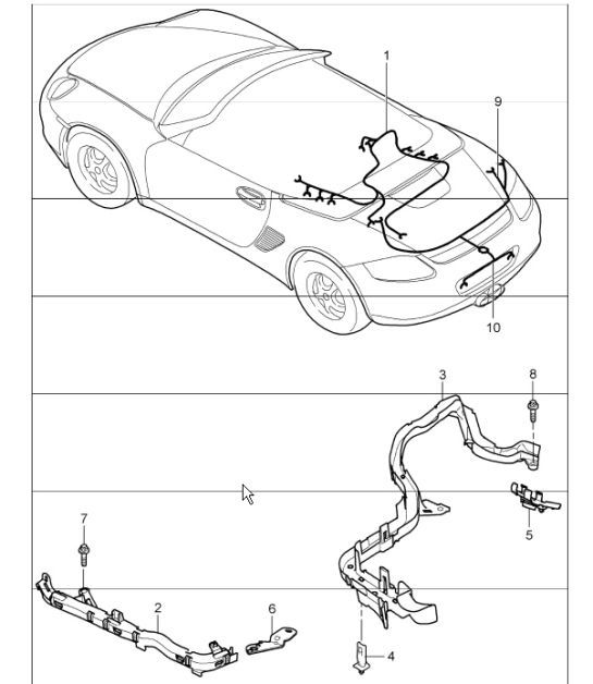 Diagram 902-20 Porsche 997 GT2 2007>> Electrical equipment