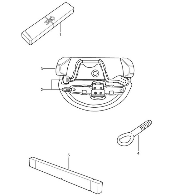 Diagram 001-000 Porsche Cayman GT4 3.8L 2015-2016 Accessoires en anderen 