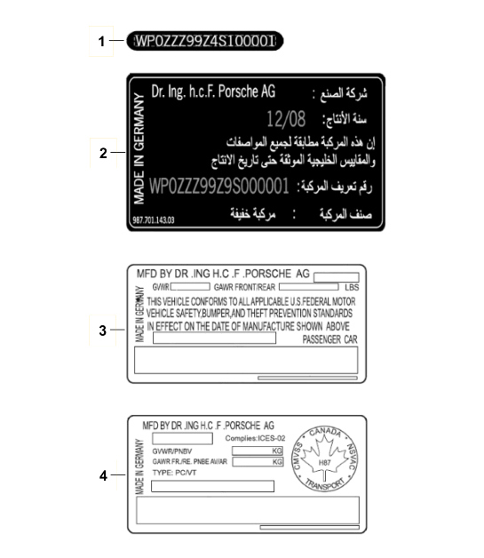 Diagram 003-010 Porsche Taycan (9J1) MK1 2020-2024 