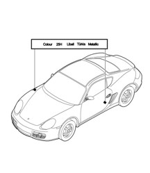 Applicateur de retouche de peinture / Peintures 987C.1 Cayman 2006-08