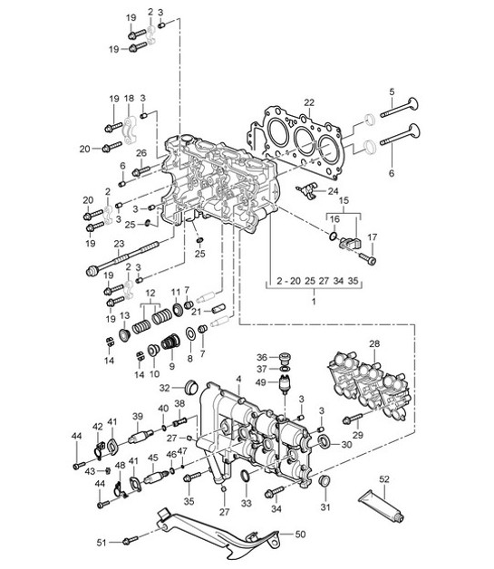 Diagram 103-000 Porsche Cayenne S E-Hybrid Coupé V6 3.0L 519Hp 