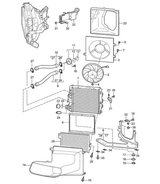 Diagram 105-015 Porsche Cayman 987C/981C (2005-2016) Motor