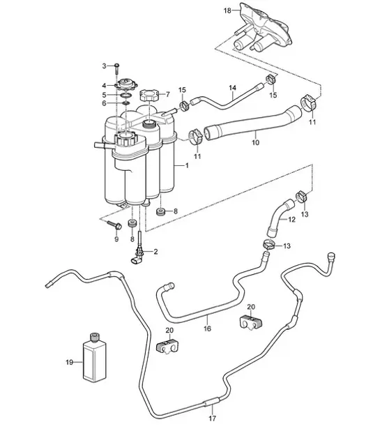 Diagram 105-020 Porsche Macan Turbo 2.9L V6 440 pk 
