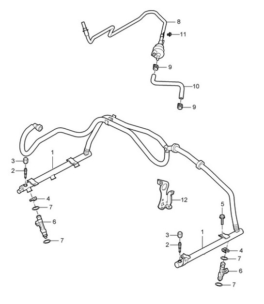 Diagram 107-005 Porsche 卡宴 9PA (955) 2003-2006 引擎