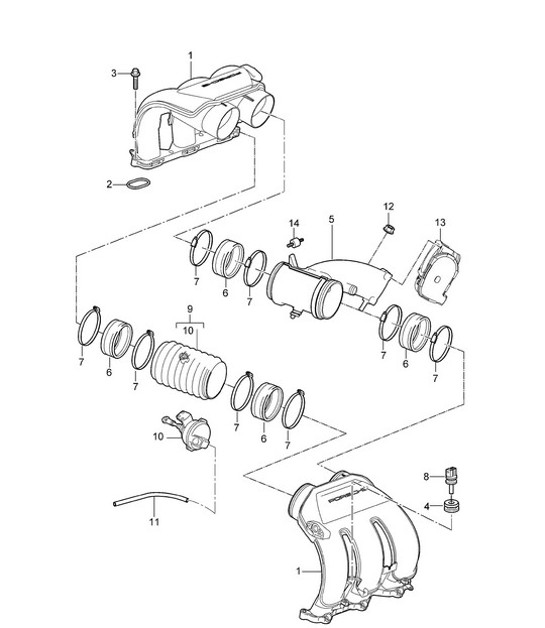 Diagram 107-010 Porsche Cayenne (9YA) 2018>> 