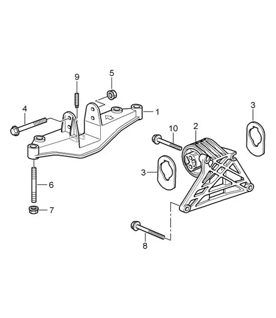 Diagram 109-000 Porsche Cayman 987C/981C (2005-2016) Motor