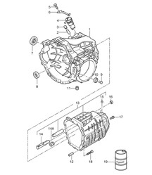 Vervangende transmissie / versnellingsbakhuis - G8701+ PR:481, handgeschakelde 5-versnellingsbak - 987C.1 Cayman 2.7L 2006-08 Vervangende transmissie / versnellingsbakhuis - G8701+ PR:481, handgeschakelde 5-versnellingsbak - 987C.1 Cayman 2.7L 2006-08