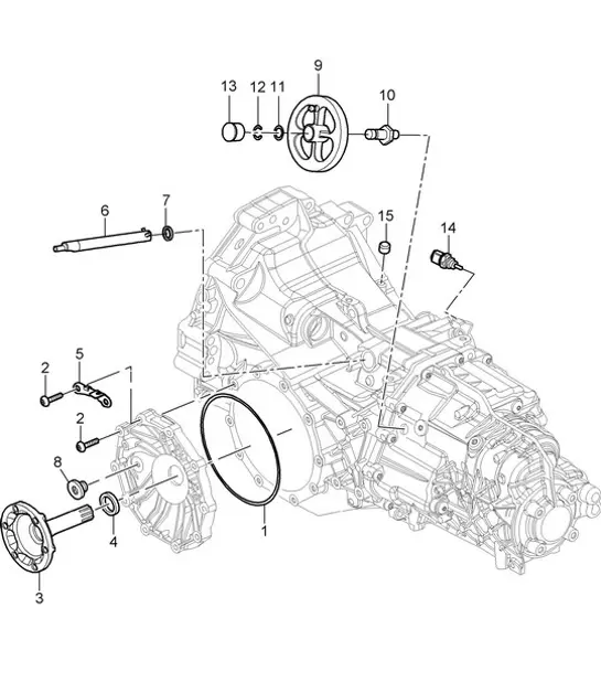 Diagram 302-005 Porsche Cayman 987C/981C (2005-2016) Transmisión