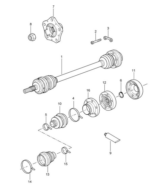 Diagram 501-005 Porsche Cayenne Coupé Turbo V8 4.0L Benzine 550 pk 