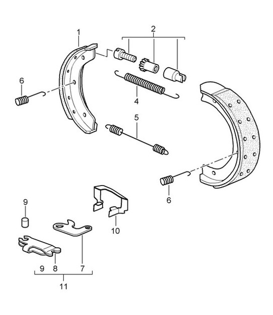 Diagram 603-005 Porsche Cayman 987C/981C（2005-2016 年） 车轮、制动器