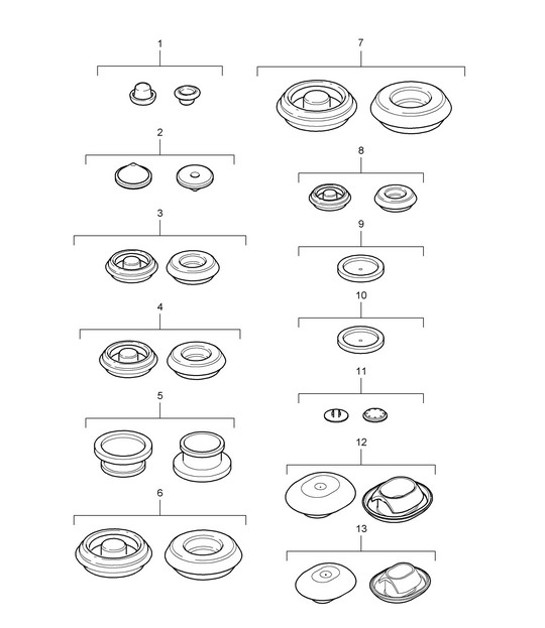 Tappi/Pialla/Vedi manuale di officina 987C.1 Cayman 2006-08