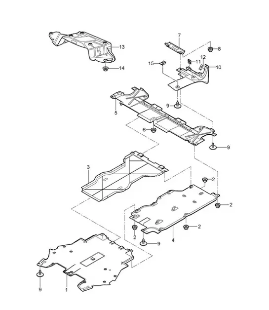 Diagram 801-070 Porsche Cayman S 3.4L 987C 2005-2008 Carrosserie
