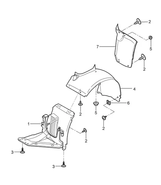 Diagram 801-075 Porsche Cayman 2.7L 987C 2006-08 Karosserie