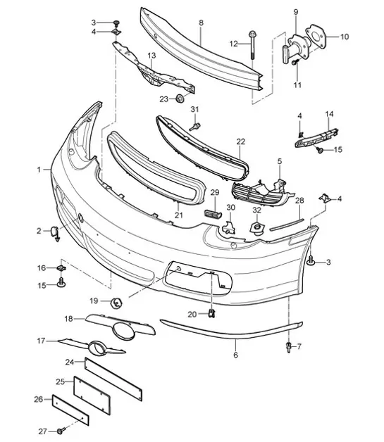 Diagram 802-000 Porsche Macan Turbo 2.9L V6 440 PS 