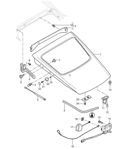 Diagram 803-005 Porsche Boxster GTS 718 4.0L Schaltgetriebe (400 PS) Karosserie