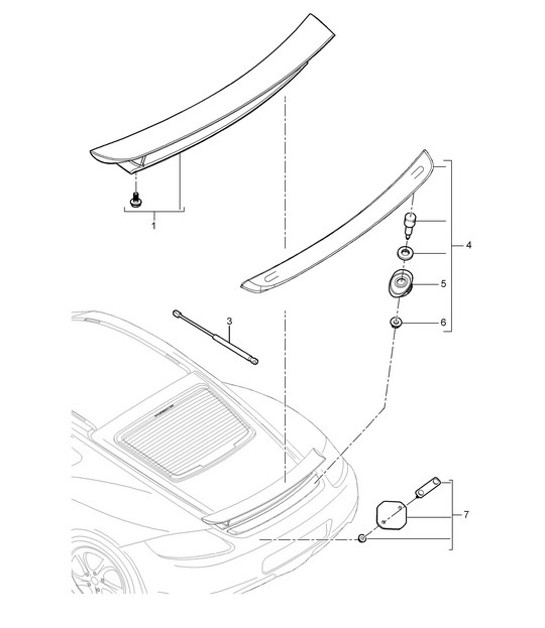 Spoiler posteriore/Aerokit - PR:XAM - 987C.1 Cayman 2006-08