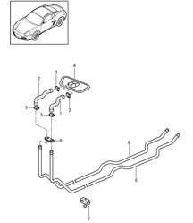 Système de chauffage 1 / Conduite d'alimentation / Conduite de retour 987C.1 Cayman 2006-08