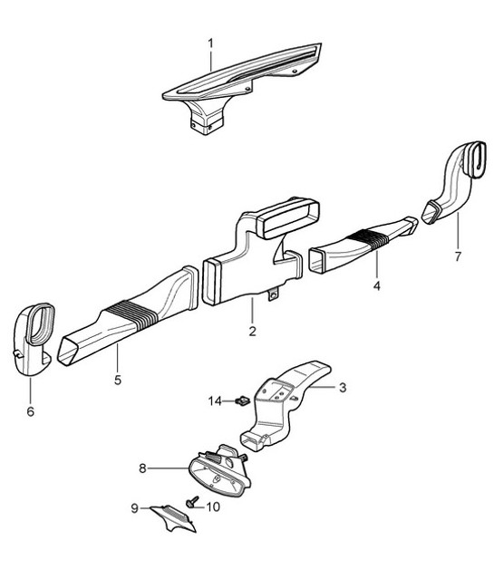 Riscaldatore/distributore d'aria 987C.1 Cayman 2006-08