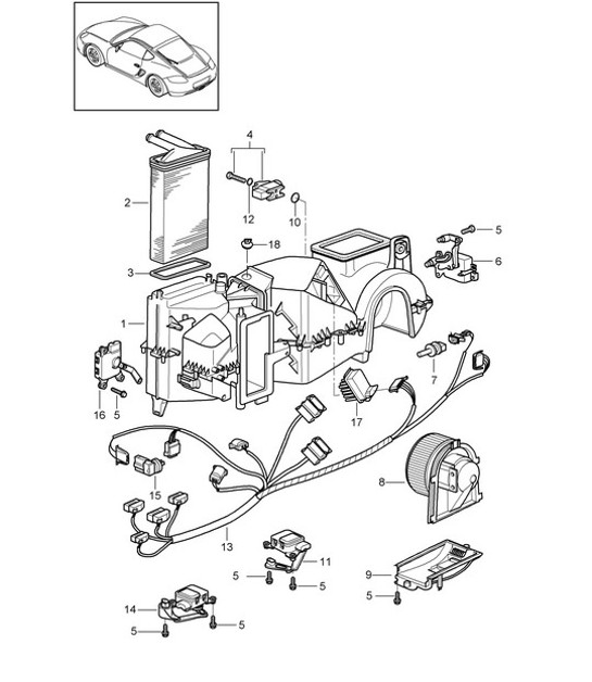 Condizionatore / Parti singole 987C.1 Cayman 2006-08