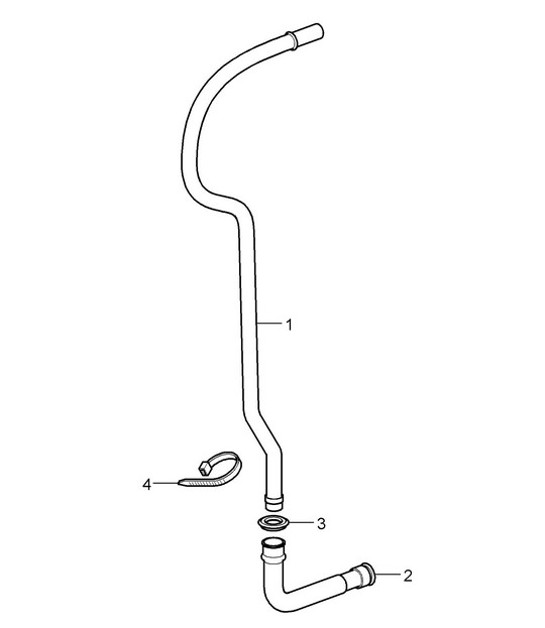 Tubo di scarico dell'acqua / Supporto / Climatizzatore 987C.1 Cayman 2006-08