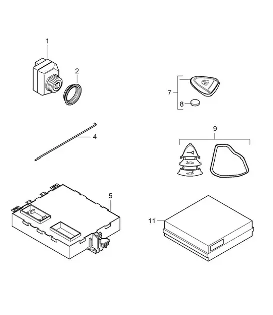 Diagram 901-004 Porsche 996 GT3RS 2003-04 Elektrische Ausrüstung